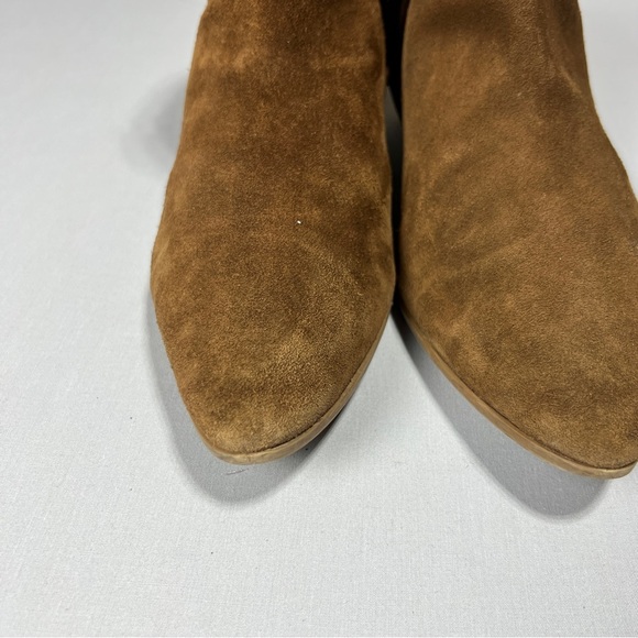 AQUATALIA-Fausta-Cognac Women’s Brown Suede-Slip-On Ankle Bootie-Sz 8 - Picture 4 of 10